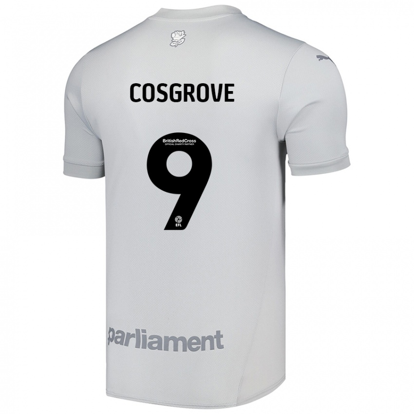 Kinder Sam Cosgrove #9 Silbergrau Auswärtstrikot Trikot 2024/25 T-Shirt