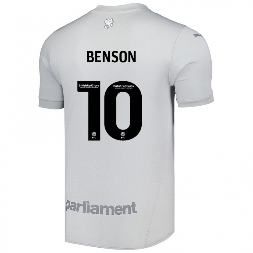 Kinder Josh Benson #10 Silbergrau Auswärtstrikot Trikot 2024/25 T-Shirt