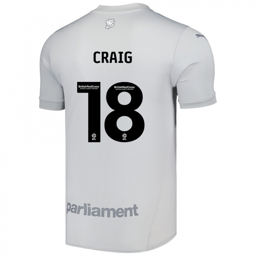 Kinder Matthew Craig #18 Silbergrau Auswärtstrikot Trikot 2024/25 T-Shirt