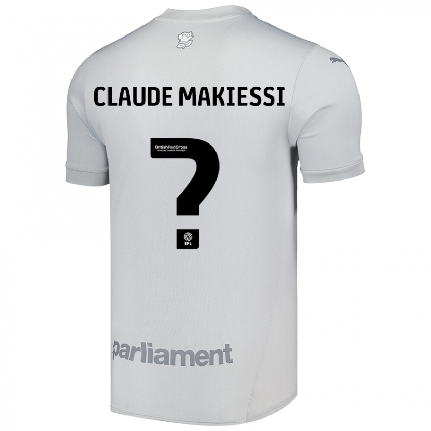 Kinder Jean Claude Makiessi #0 Silbergrau Auswärtstrikot Trikot 2024/25 T-Shirt