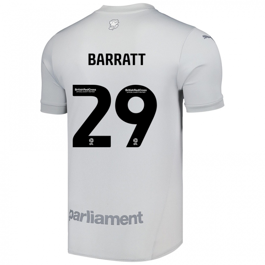 Kinder Connor Barratt #29 Silbergrau Auswärtstrikot Trikot 2024/25 T-Shirt