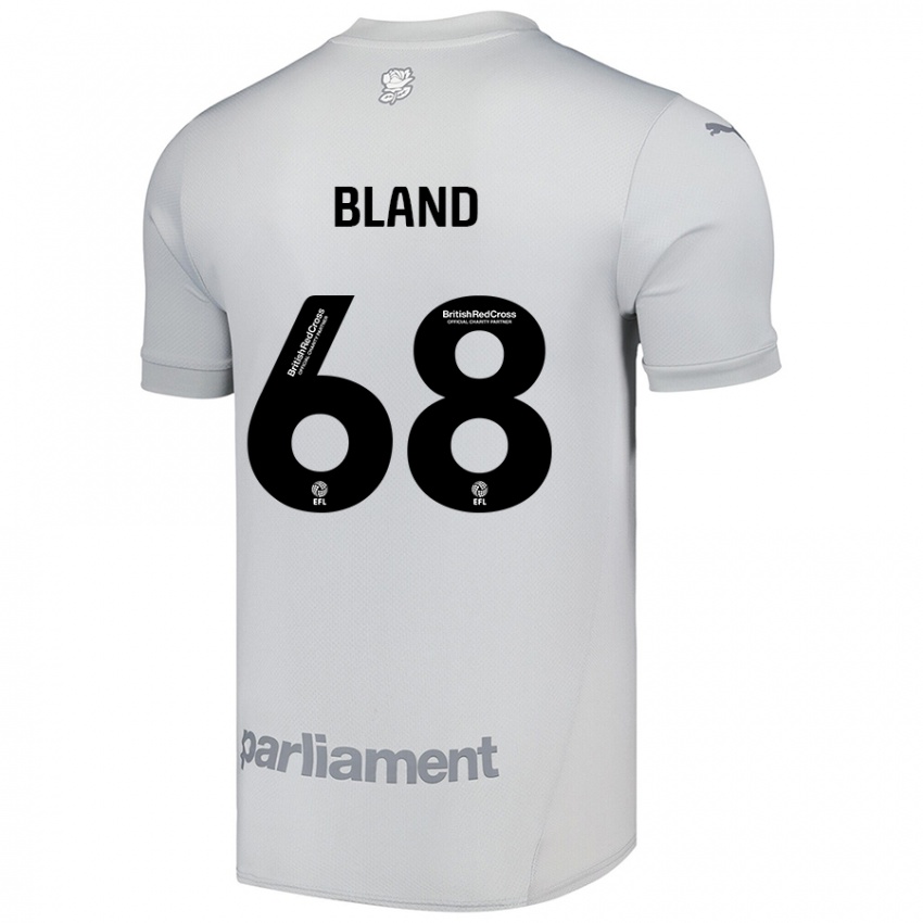 Kinder Jonathan Bland #68 Silbergrau Auswärtstrikot Trikot 2024/25 T-Shirt