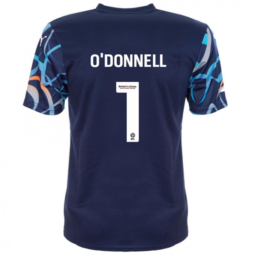 Kinder Richard O'donnell #1 Marineblau Auswärtstrikot Trikot 2024/25 T-Shirt