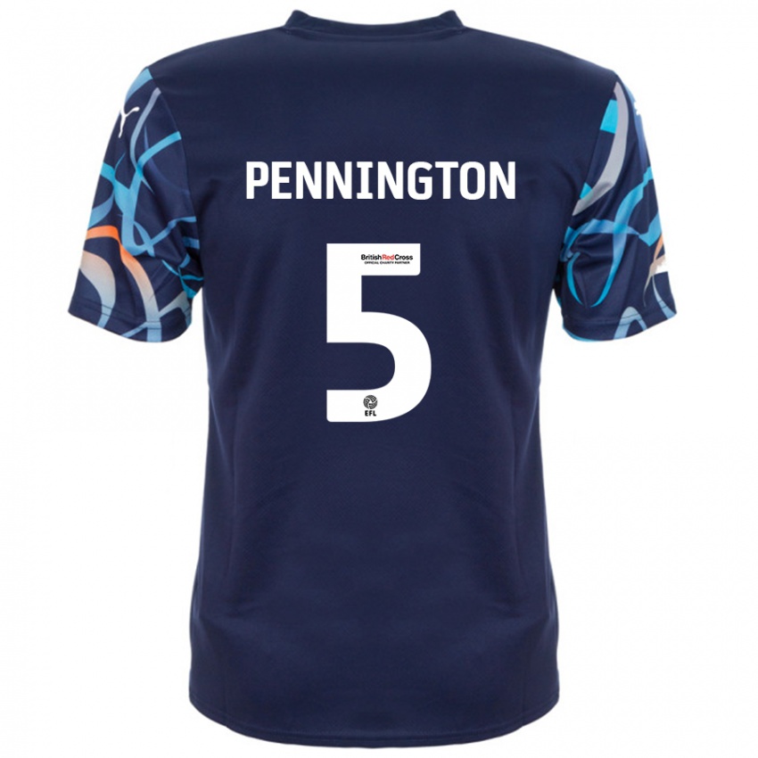 Kinder Matthew Pennington #5 Marineblau Auswärtstrikot Trikot 2024/25 T-Shirt