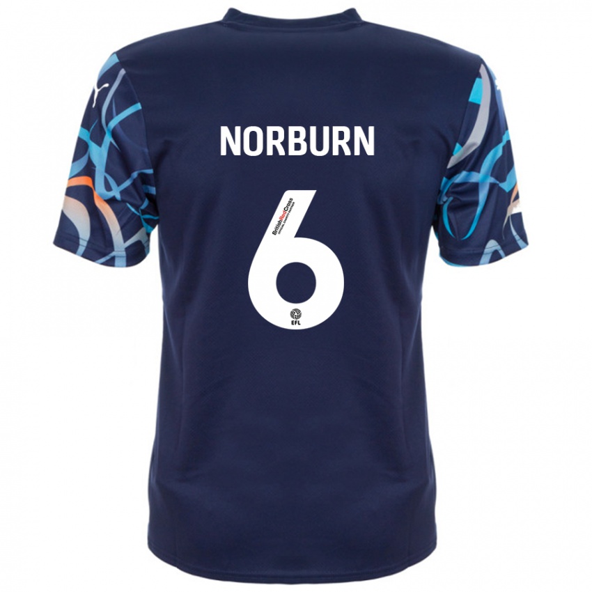 Kinder Oliver Norburn #6 Marineblau Auswärtstrikot Trikot 2024/25 T-Shirt