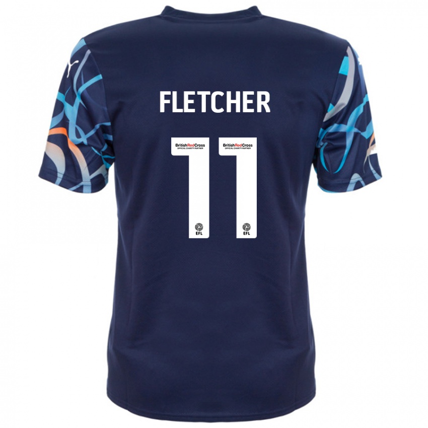 Kinder Ashley Fletcher #11 Marineblau Auswärtstrikot Trikot 2024/25 T-Shirt