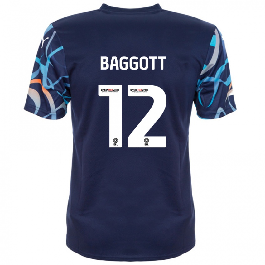 Kinder Elkan Baggott #12 Marineblau Auswärtstrikot Trikot 2024/25 T-Shirt