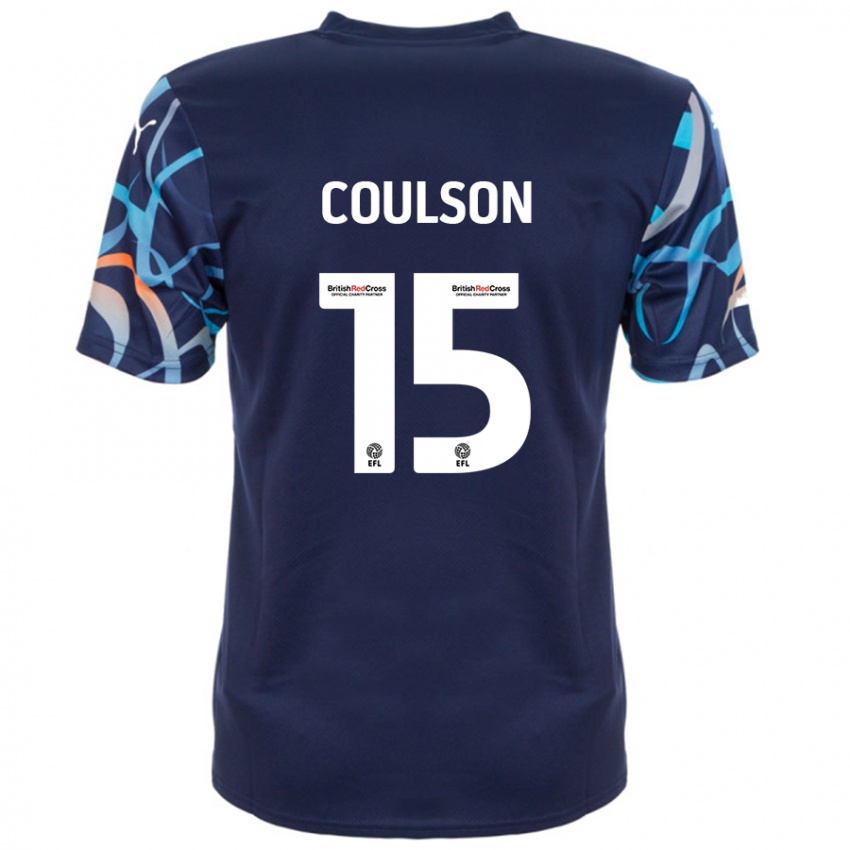 Kinder Hayden Coulson #15 Marineblau Auswärtstrikot Trikot 2024/25 T-Shirt