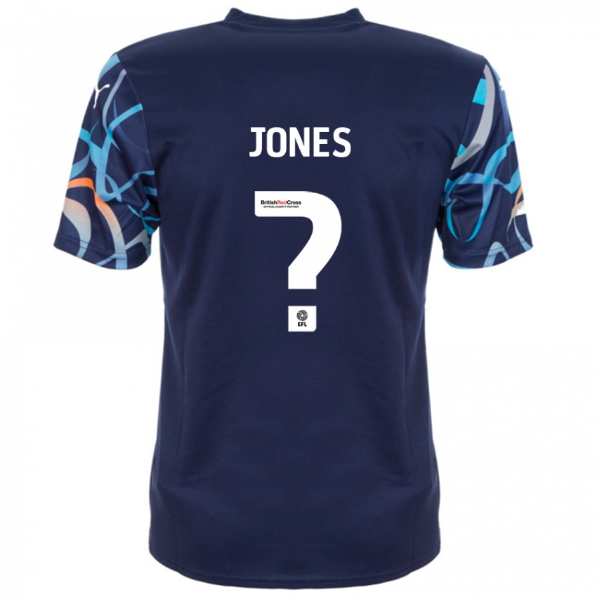 Kinder Jaden Jones #0 Marineblau Auswärtstrikot Trikot 2024/25 T-Shirt