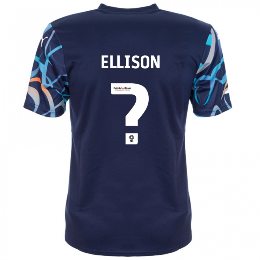 Kinder Jordyn Ellison #0 Marineblau Auswärtstrikot Trikot 2024/25 T-Shirt