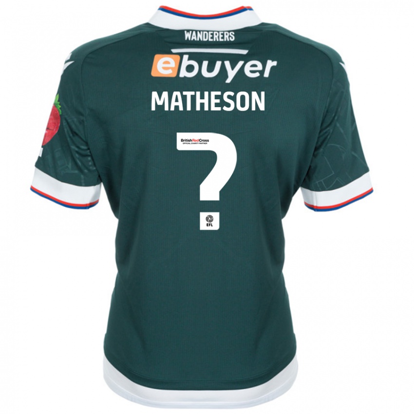 Kinder Luke Matheson #0 Dunkelgrün Auswärtstrikot Trikot 2024/25 T-Shirt