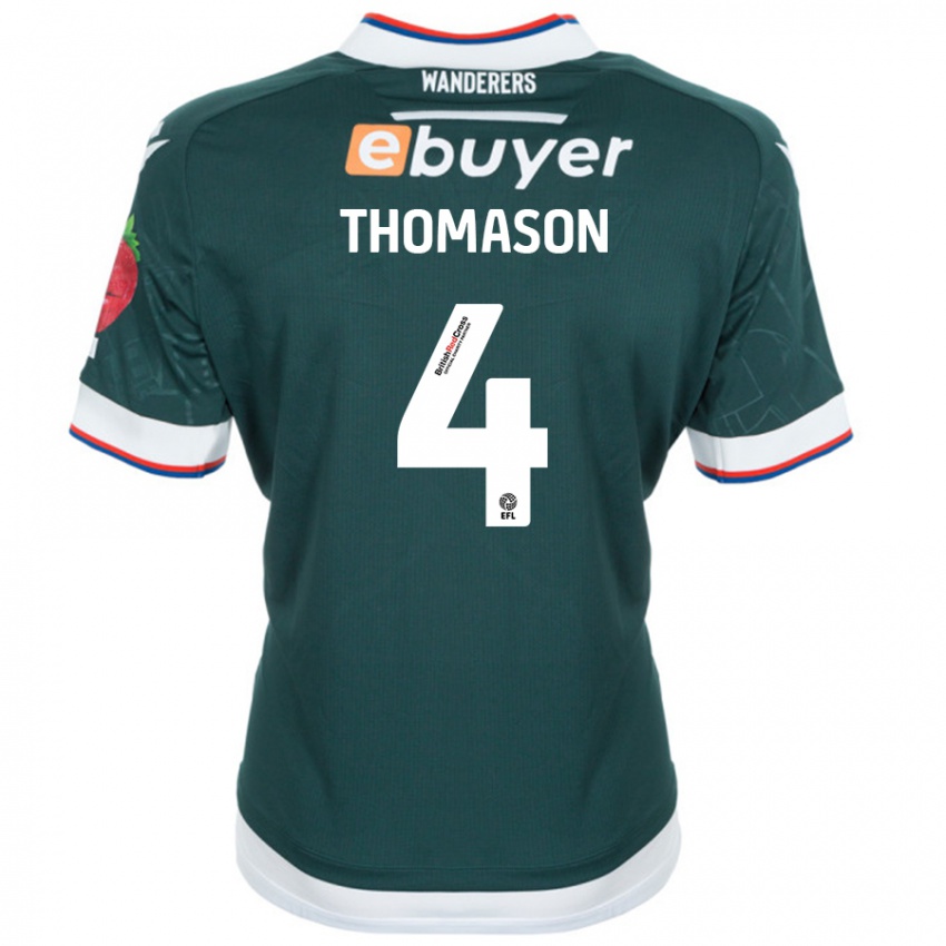 Kinder George Thomason #4 Dunkelgrün Auswärtstrikot Trikot 2024/25 T-Shirt