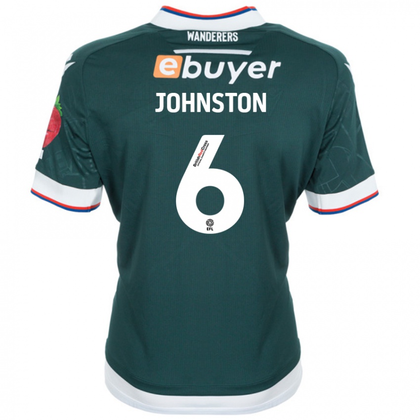 Kinder George Johnston #6 Dunkelgrün Auswärtstrikot Trikot 2024/25 T-Shirt