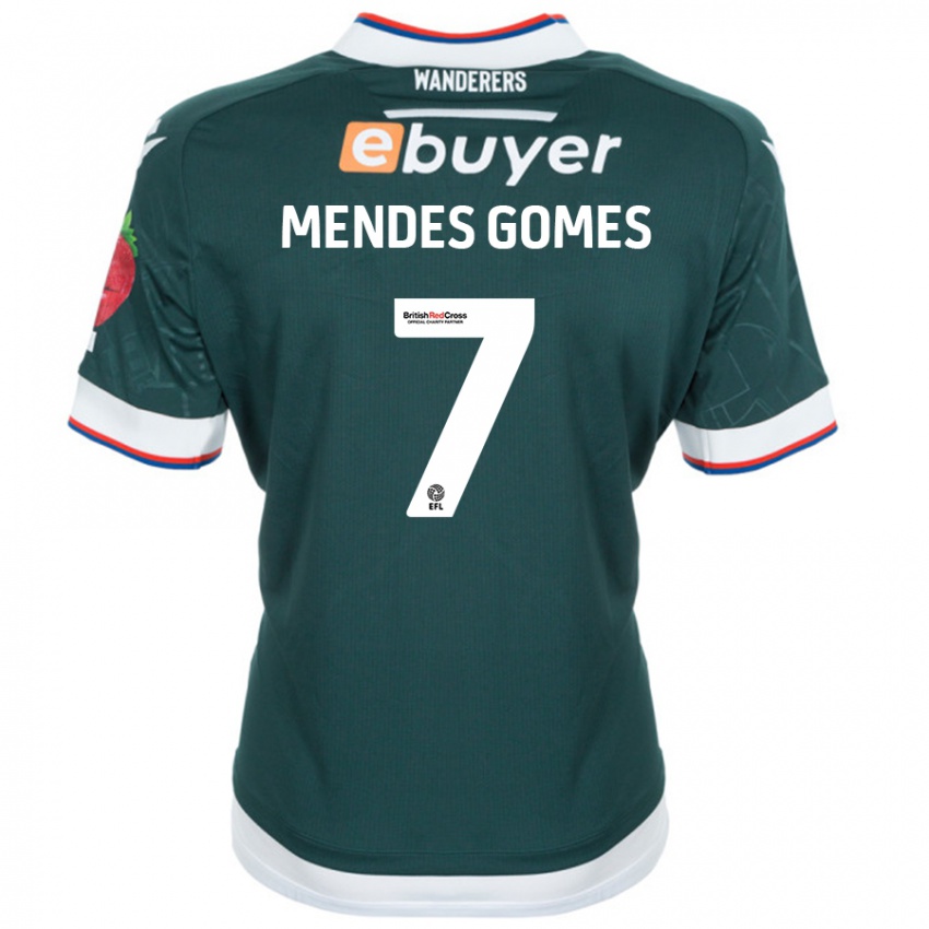 Kinder Carlos Mendes #7 Dunkelgrün Auswärtstrikot Trikot 2024/25 T-Shirt