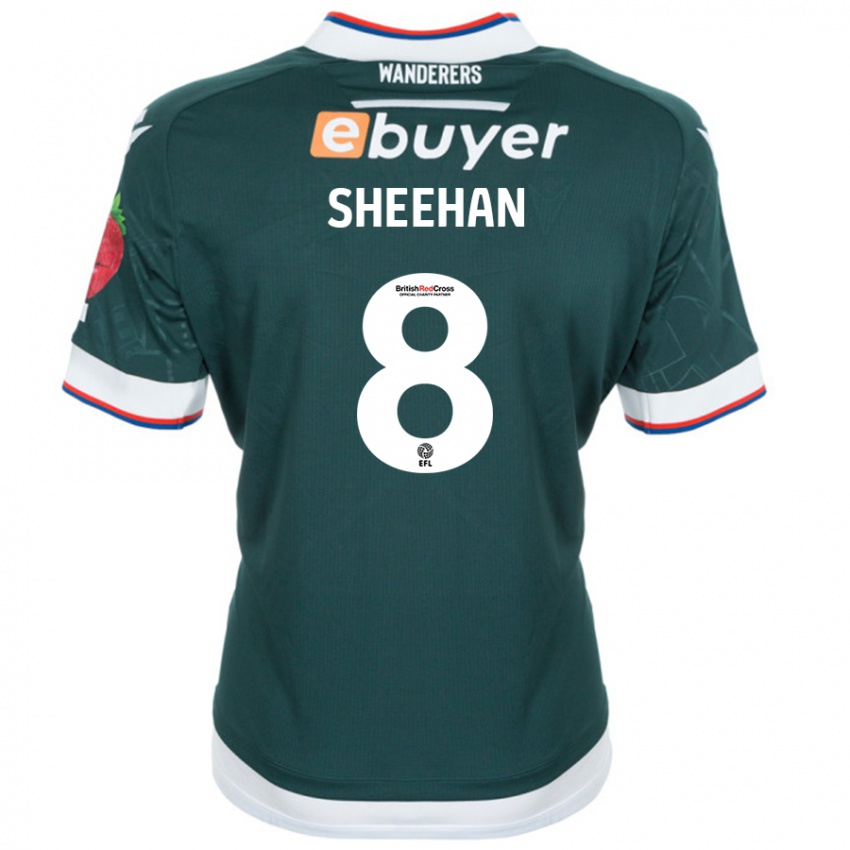 Kinder Josh Sheehan #8 Dunkelgrün Auswärtstrikot Trikot 2024/25 T-Shirt