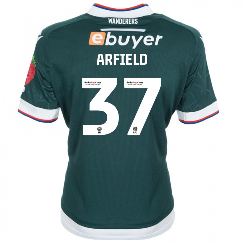 Kinder Scott Arfield #37 Dunkelgrün Auswärtstrikot Trikot 2024/25 T-Shirt