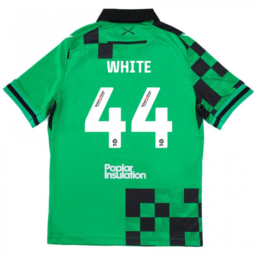 Kinder Charlie White #44 Grün Schwarz Auswärtstrikot Trikot 2024/25 T-Shirt