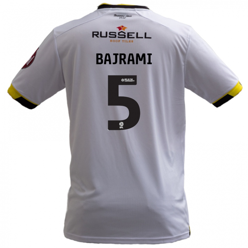 Kinder Geraldo Bajrami #5 Weiß Auswärtstrikot Trikot 2024/25 T-Shirt