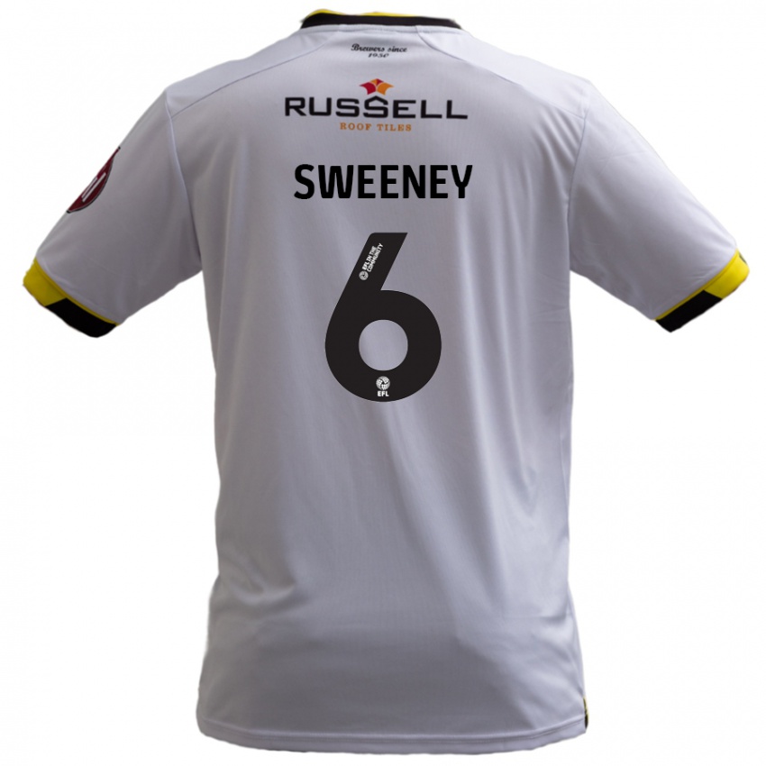 Kinder Ryan Sweeney #6 Weiß Auswärtstrikot Trikot 2024/25 T-Shirt