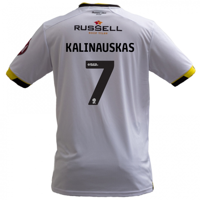 Kinder Tomas Kalinauskas #7 Weiß Auswärtstrikot Trikot 2024/25 T-Shirt