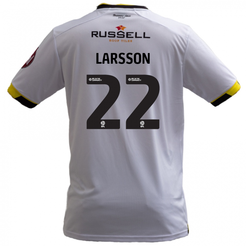 Kinder Julian Larsson #22 Weiß Auswärtstrikot Trikot 2024/25 T-Shirt