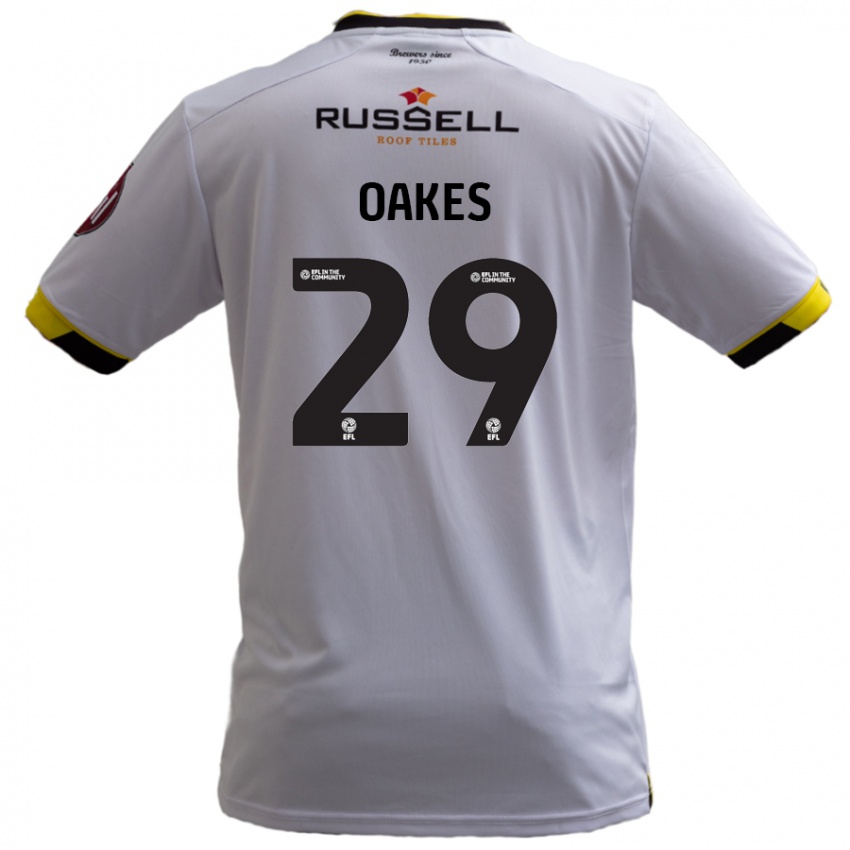 Kinder Toby Oakes #29 Weiß Auswärtstrikot Trikot 2024/25 T-Shirt