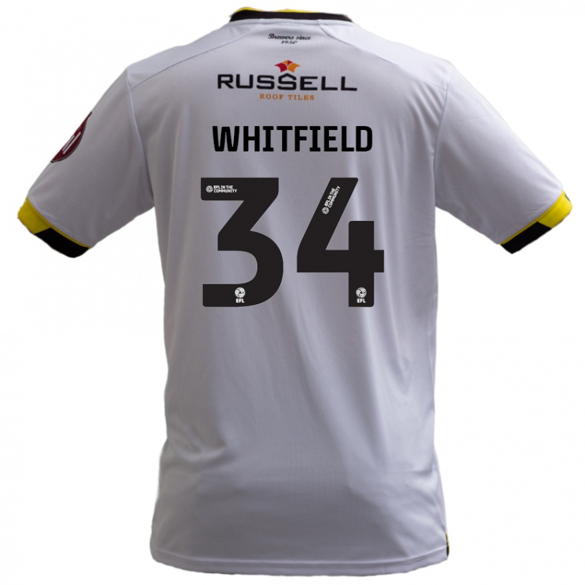 Kinder Ben Whitfield #34 Weiß Auswärtstrikot Trikot 2024/25 T-Shirt