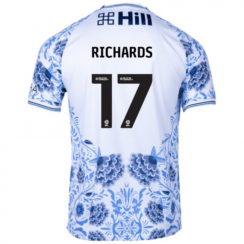 Kinder Taylor Richards #17 Weiß Blau Auswärtstrikot Trikot 2024/25 T-Shirt