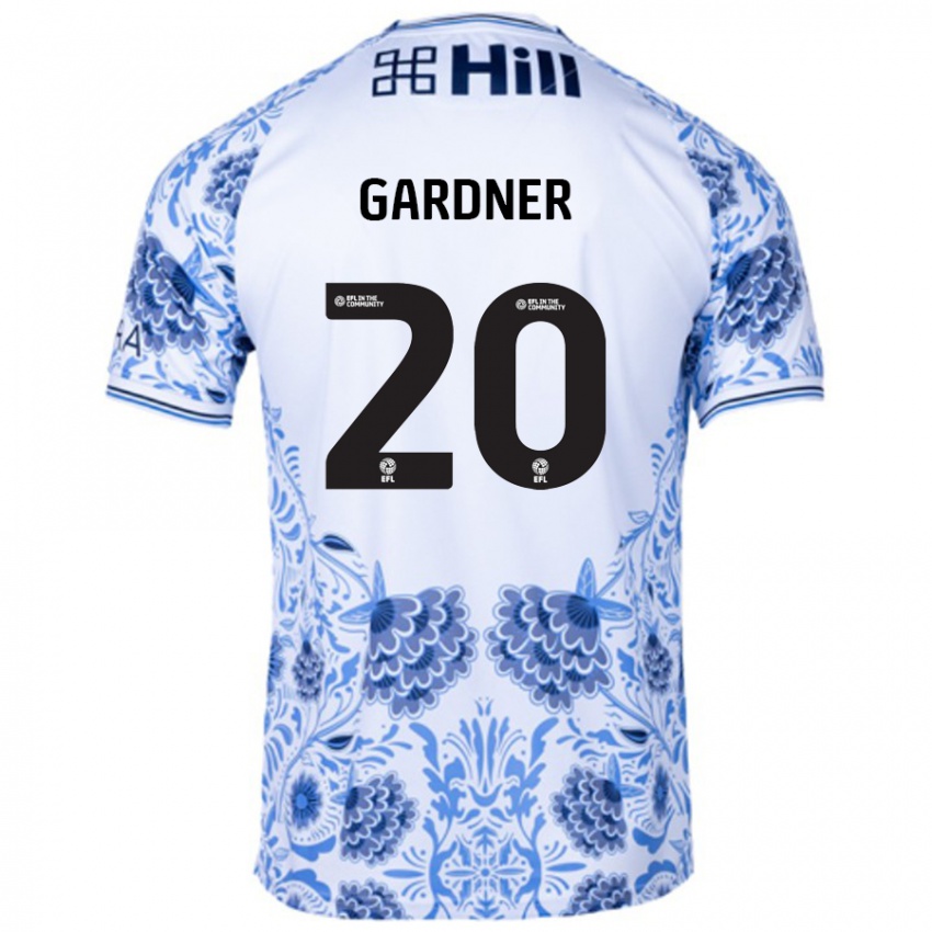 Kinder Gary Gardner #20 Weiß Blau Auswärtstrikot Trikot 2024/25 T-Shirt