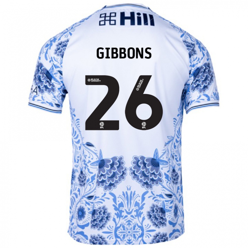 Kinder James Gibbons #26 Weiß Blau Auswärtstrikot Trikot 2024/25 T-Shirt