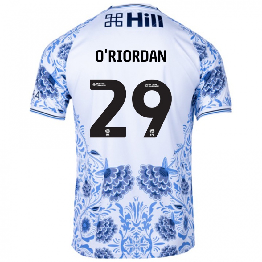 Kinder Connor O'riordan #29 Weiß Blau Auswärtstrikot Trikot 2024/25 T-Shirt