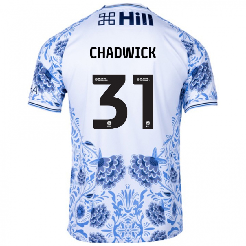 Kinder Louis Chadwick #31 Weiß Blau Auswärtstrikot Trikot 2024/25 T-Shirt