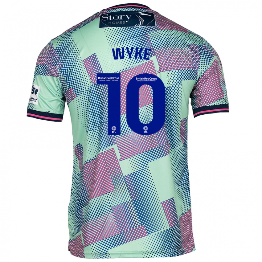 Kinder Charlie Wyke #10 Grün Auswärtstrikot Trikot 2024/25 T-Shirt