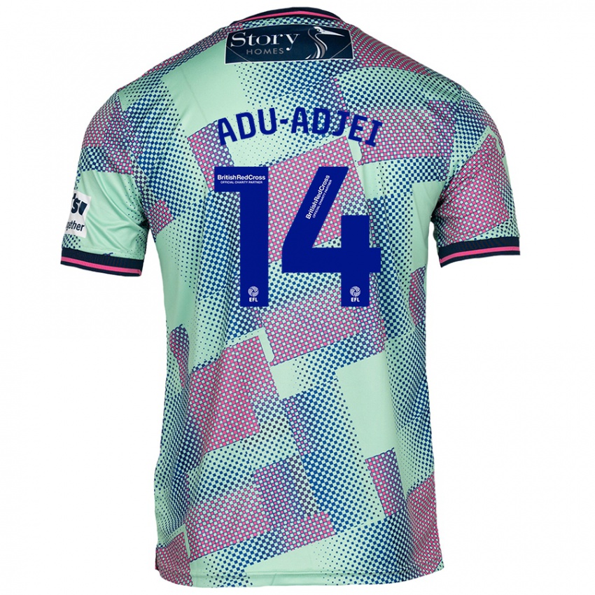 Kinder Daniel Adu-Adjei #14 Grün Auswärtstrikot Trikot 2024/25 T-Shirt