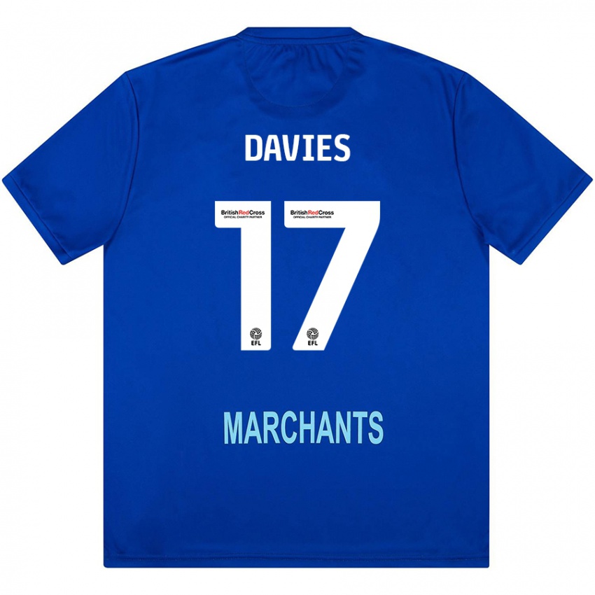 Kinder Annabel Davies #17 Grün Auswärtstrikot Trikot 2024/25 T-Shirt