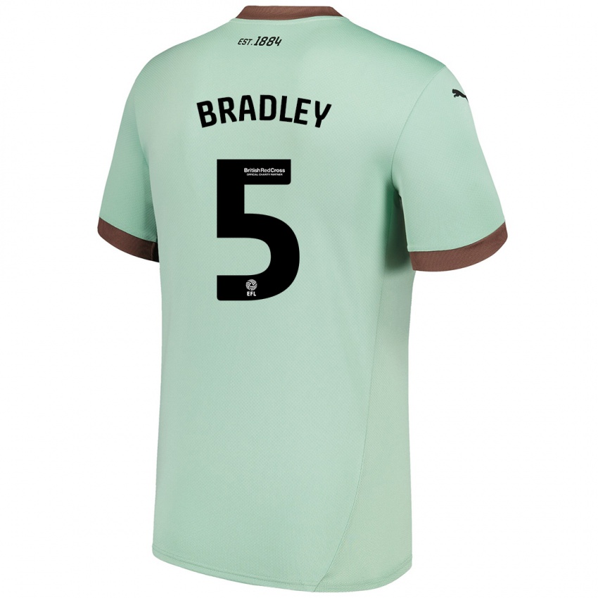 Kinder Sonny Bradley #5 Blassgrün Auswärtstrikot Trikot 2024/25 T-Shirt