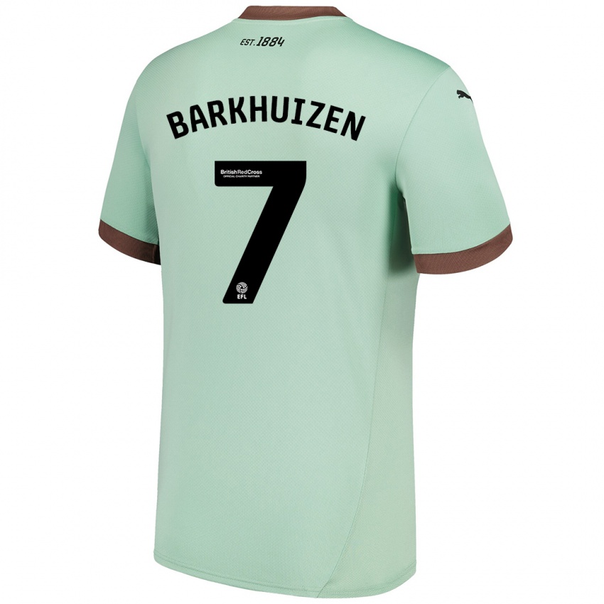 Kinder Tom Barkhuizen #7 Blassgrün Auswärtstrikot Trikot 2024/25 T-Shirt