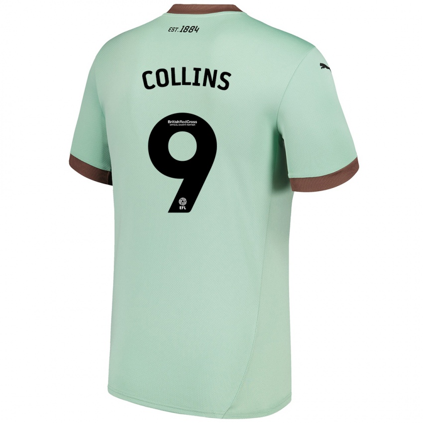 Kinder James Collins #9 Blassgrün Auswärtstrikot Trikot 2024/25 T-Shirt