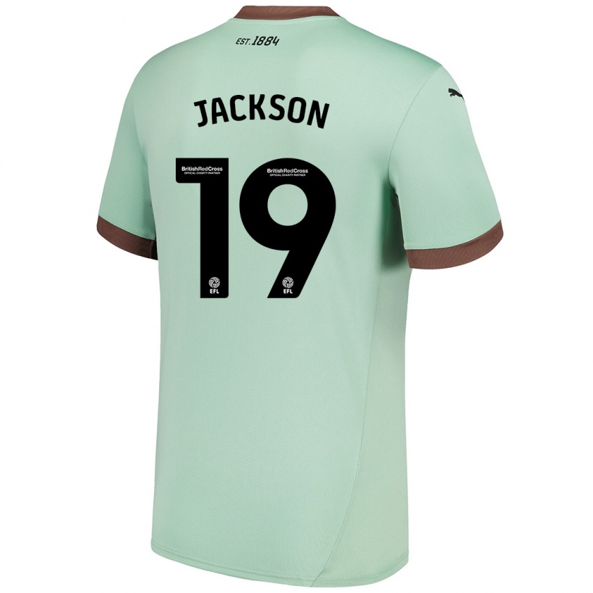 Kinder Kayden Jackson #19 Blassgrün Auswärtstrikot Trikot 2024/25 T-Shirt