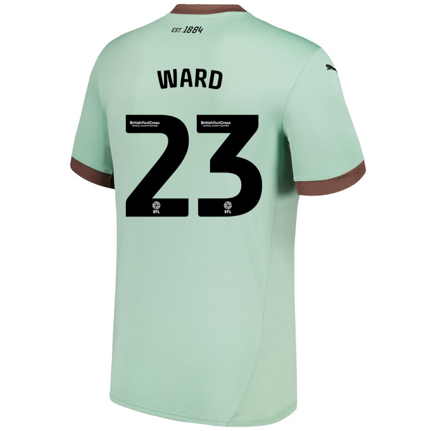 Kinder Joe Ward #23 Blassgrün Auswärtstrikot Trikot 2024/25 T-Shirt