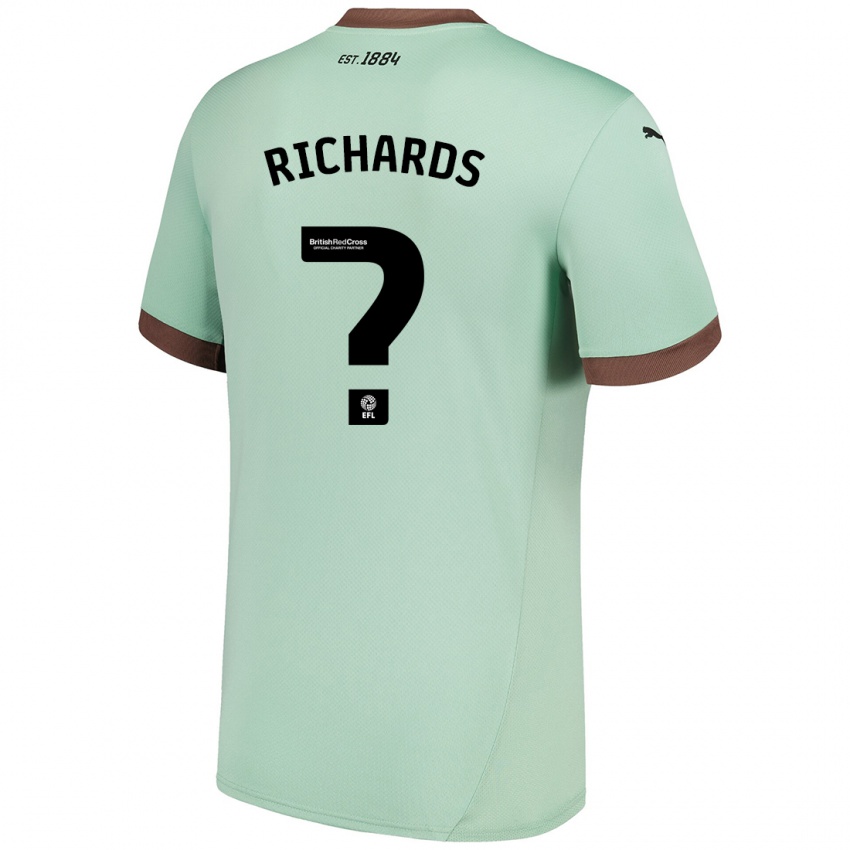 Kinder Jerome Richards #0 Blassgrün Auswärtstrikot Trikot 2024/25 T-Shirt