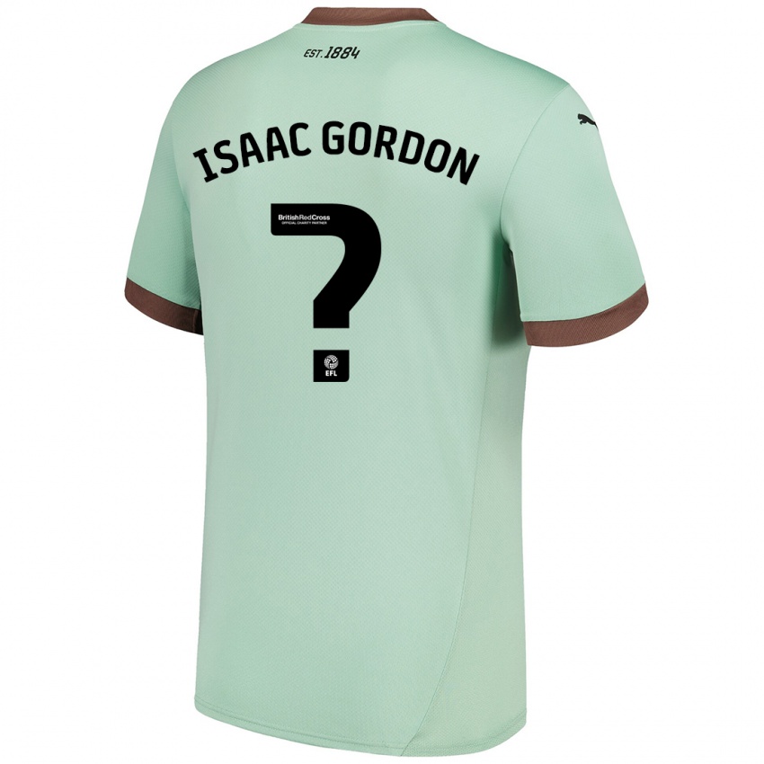 Kinder Isaac Gordon #0 Blassgrün Auswärtstrikot Trikot 2024/25 T-Shirt