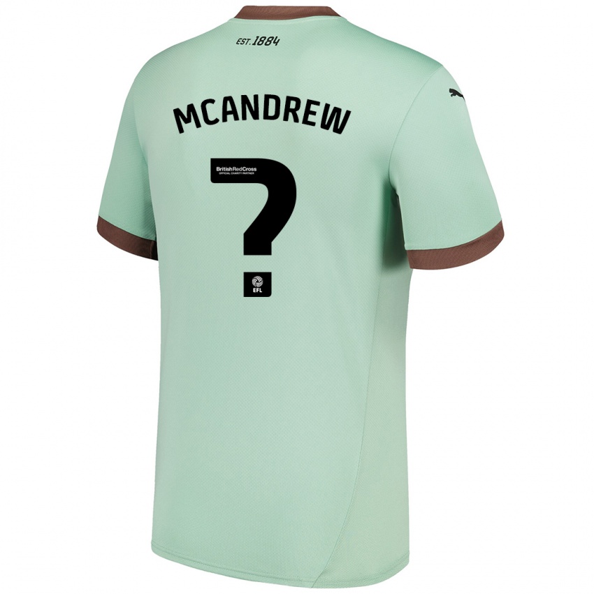 Kinder Niall Mcandrew #0 Blassgrün Auswärtstrikot Trikot 2024/25 T-Shirt