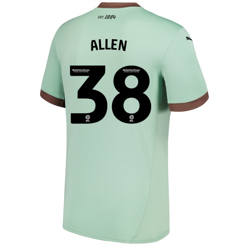 Kinder Cruz Allen #38 Blassgrün Auswärtstrikot Trikot 2024/25 T-Shirt