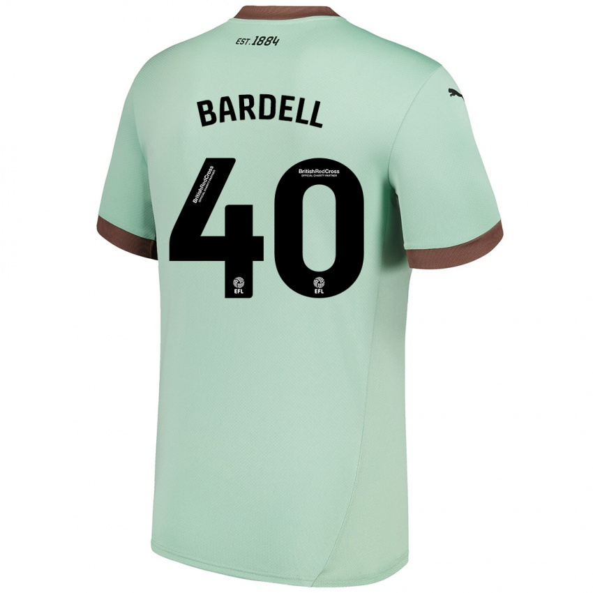 Kinder Max Bardell #40 Blassgrün Auswärtstrikot Trikot 2024/25 T-Shirt