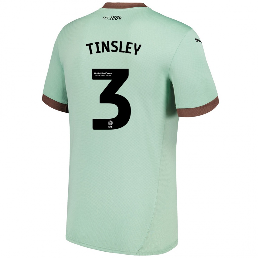 Kinder Megan Tinsley #3 Blassgrün Auswärtstrikot Trikot 2024/25 T-Shirt