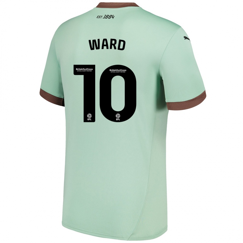 Kinder Hannah Ward #10 Blassgrün Auswärtstrikot Trikot 2024/25 T-Shirt