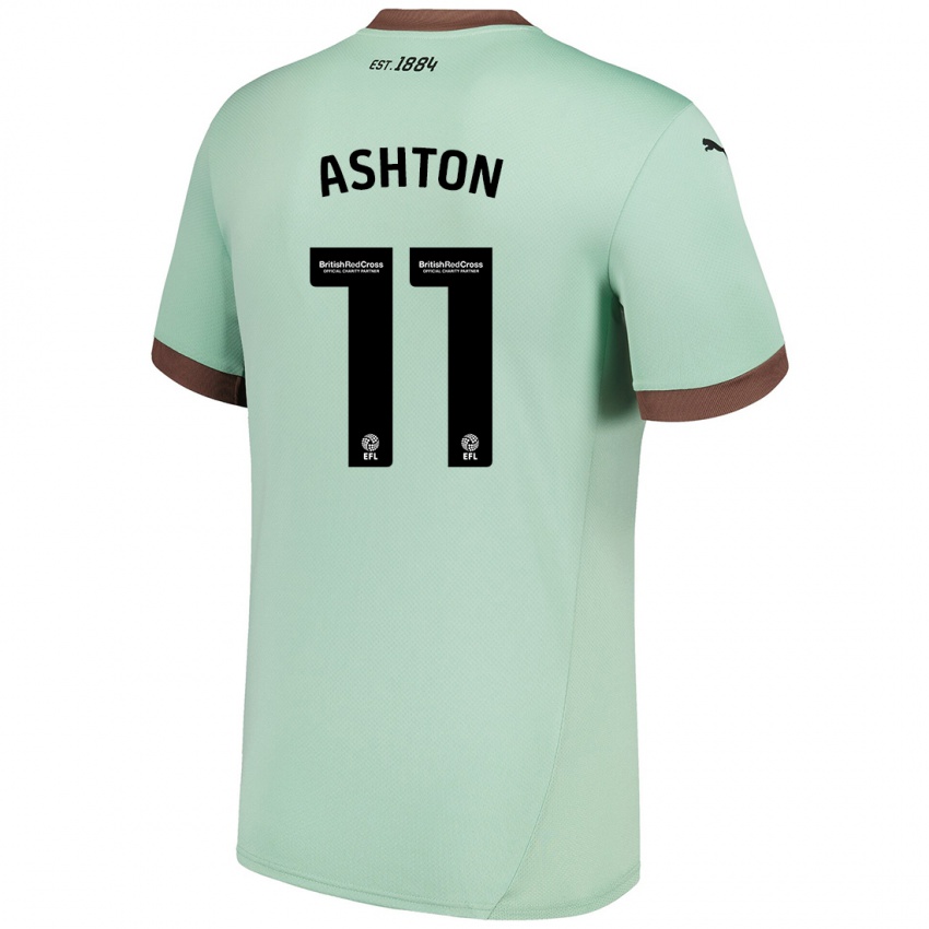 Kinder Eleanor Ashton #11 Blassgrün Auswärtstrikot Trikot 2024/25 T-Shirt