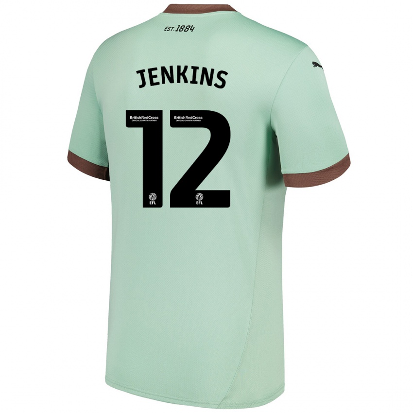 Kinder Camille Jenkins #12 Blassgrün Auswärtstrikot Trikot 2024/25 T-Shirt