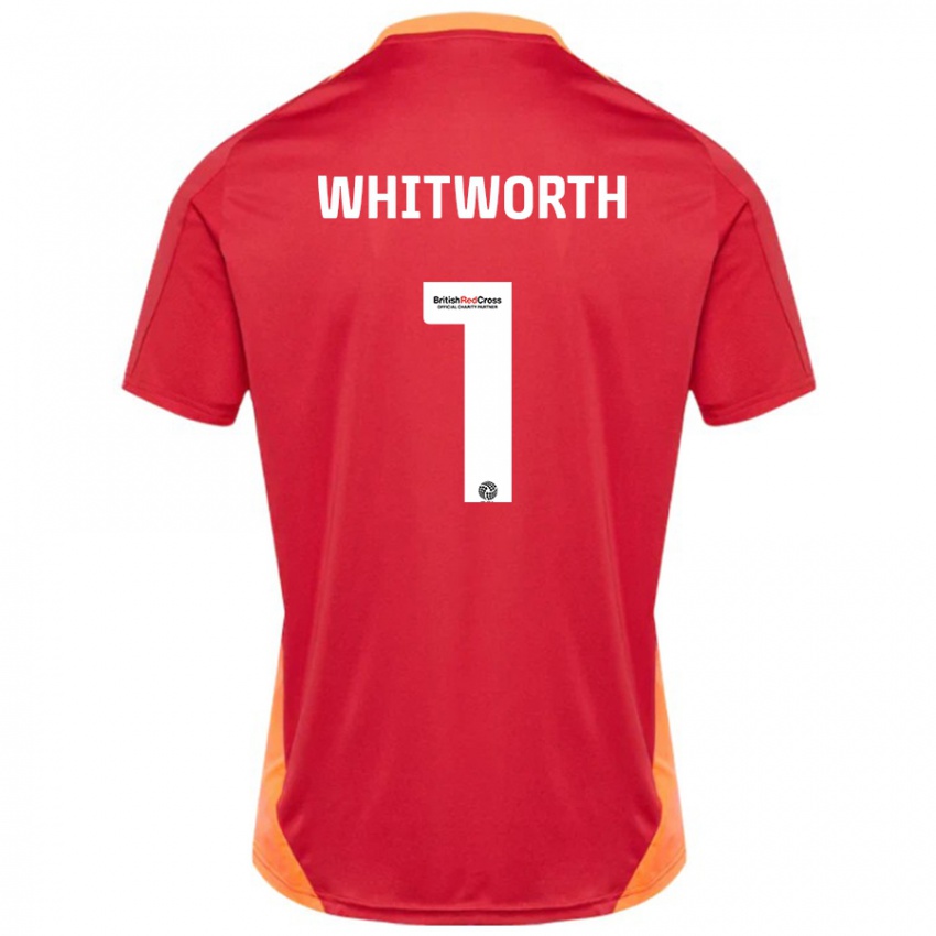 Kinder Joe Whitworth #1 Blau Cremeweiß Auswärtstrikot Trikot 2024/25 T-Shirt